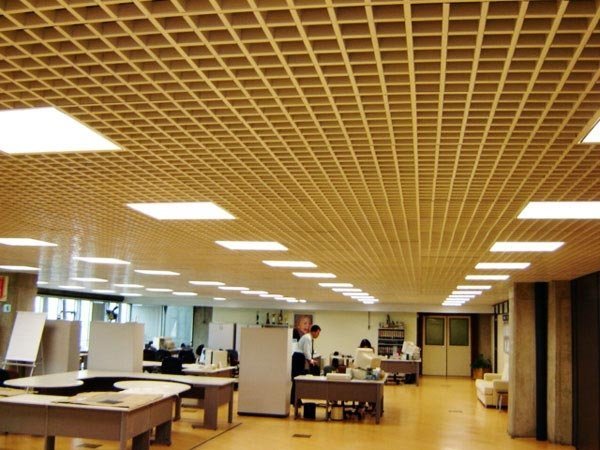 Forro metálico colmeia decorativo