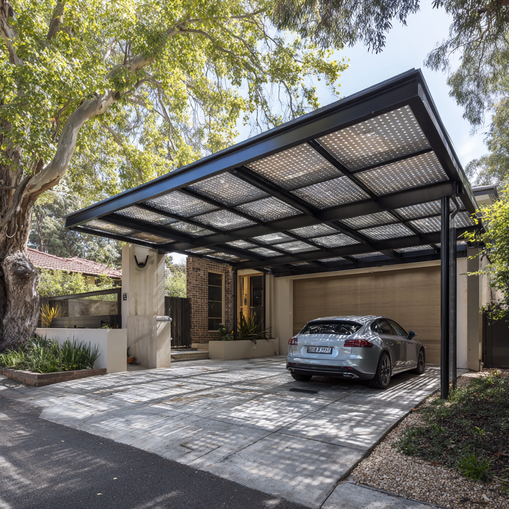 Cobertura metálica para garagem